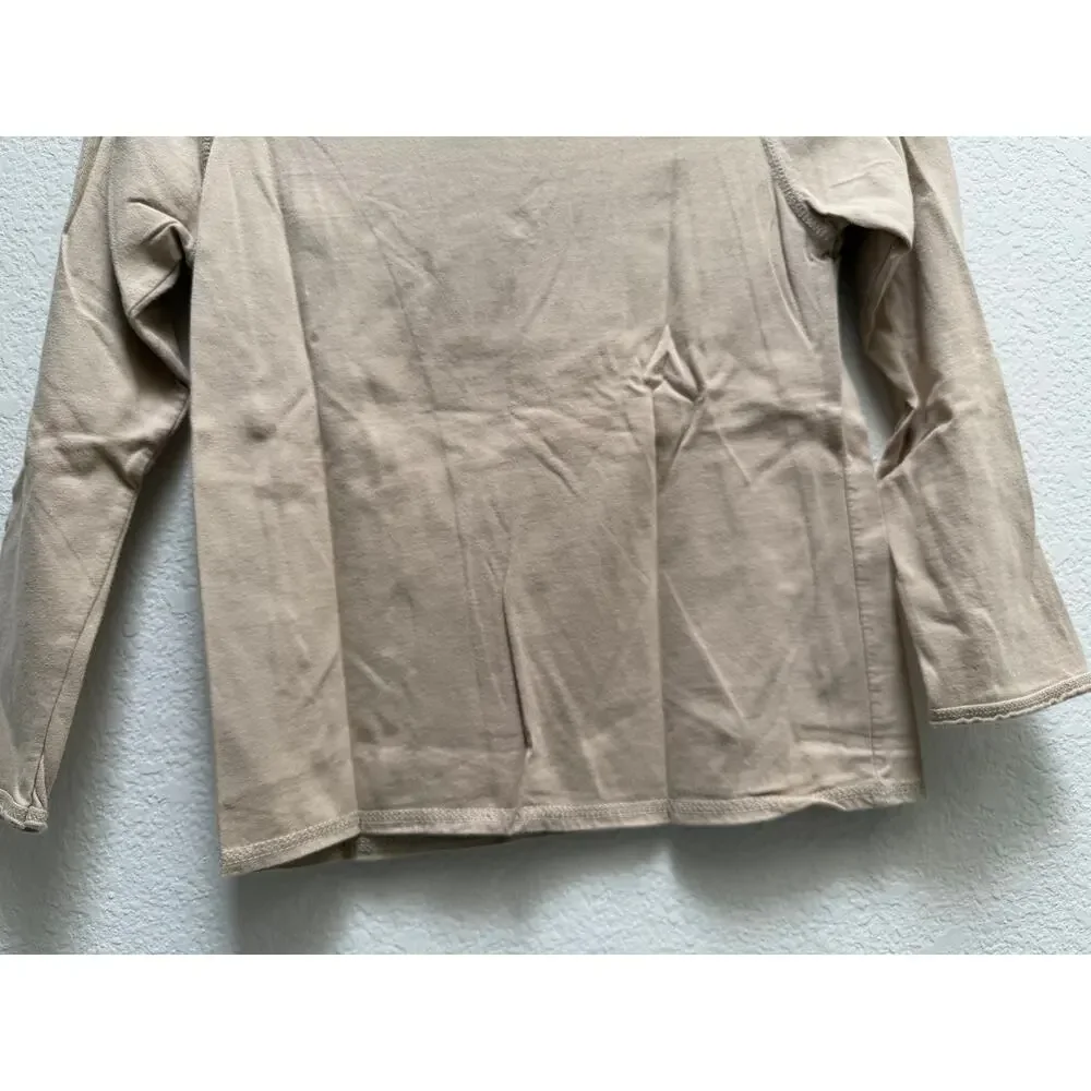 Burberry Kids Knight Logo Long Sleeve T-Shirt Boys Size 8Y Tan Luxury Old Money - Picture 12 of 16